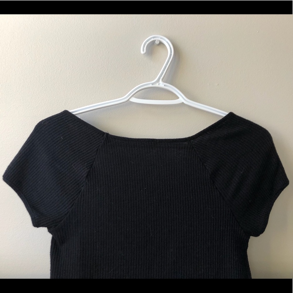 Garage: Black Ribbed Top - Picture 4 of 5